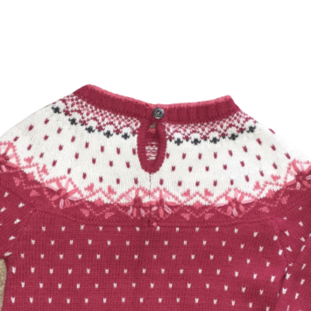 - - ASPEN KIDS INFANT KNIT DRESS W/FAUX FUR CUFFS - Picture 4 of 9
